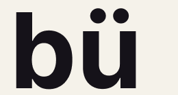 The official bü sign, shown with umlaut dots from the original mark sheet